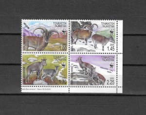 TAJIKISTAN 2005 WWF SG 282/5 MNH Cat £10.60