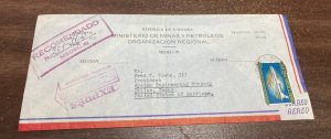 COLOMBIA 1966 EXPRESS AIRMAIL COVER FROM PERTOLEUM MINISTER MEDELLIN TO US BV56A