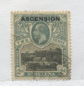 Ascension KGV overprinted 1922 2d used