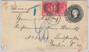 CAPE of GOOD HOPE - Victoria  POSTAL STATIONERY COVER with added EDWARD stamps
