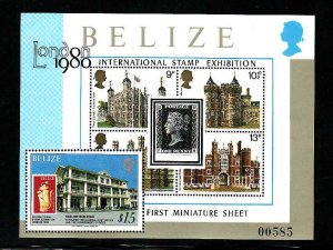 Belize-Sc#439- id9-unused NH sheet-QEII-Coronation-1979-