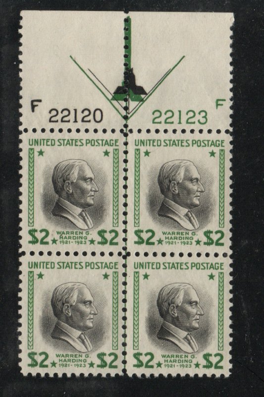 ALLY'S STAMPS US Plate Block Scott #833 $1.00 Woodrow Wilson -Arrow [4] MNH [HV]