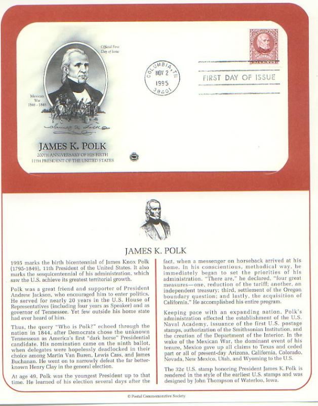 James K. Polk, FDC (USHFDC2587)