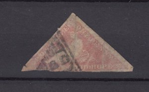 Cape Of Good Hope 1853 1d Rose Triangle Used BP9397