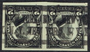 1923 2c HARDING (611-L-15HS) PAIR w INVERT precancel from NEW YORK, NY. SCARCE!!