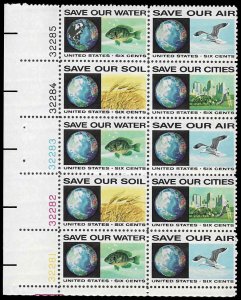 PCBstamps   US #1410/1413 PB 60c(10x6c)Anti-Pollution, 32281, MNH, (PB-3)