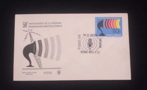 C) 1970. ARGENTINA. FDC. STAMP OF THE 50TH ANNIVERSARY OF THE FIRST RADIOTELEPHO