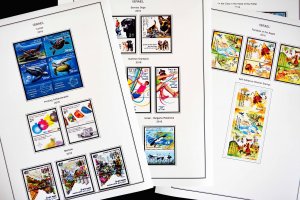 COLOR PRINTED ISRAEL [+TABS] 2011-2020 STAMP ALBUM PAGES (81 illustrated pages)