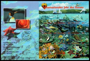 UN Vienna  240 Oceans Pane Postal Administration U/A  FDC VF