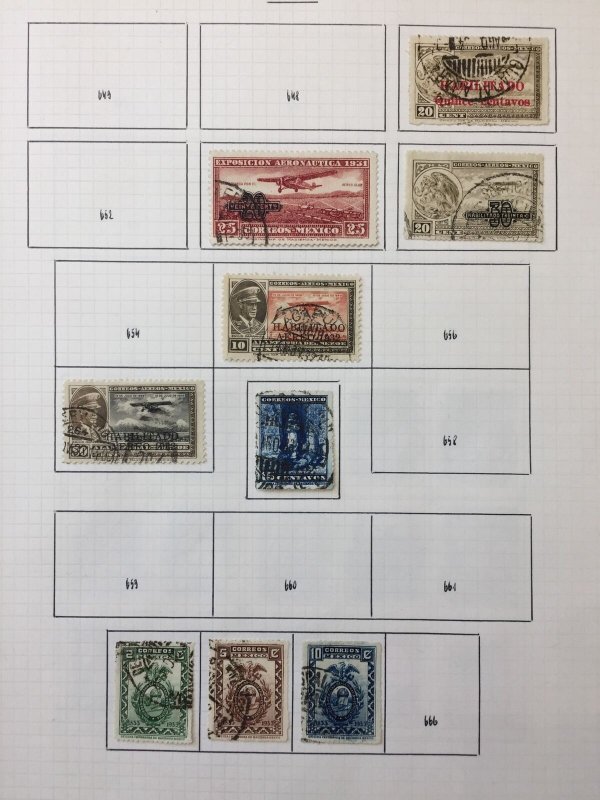 Mexico 1930/50 Incl. Airs Used on 17 Pages (Apx 140+Items) AB2799