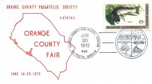 US SPECIAL EVENT CACHET COVER ORANGE COUNTY FAIR JUNE 16-25 1972 TYPE II