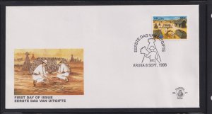 Aruba    #166   FDC  1998 world stamp