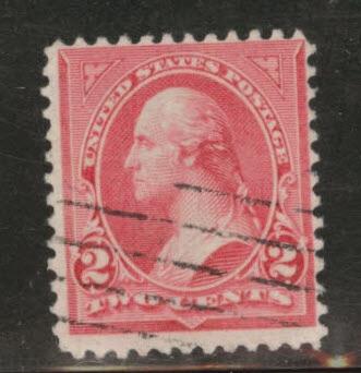 USA  Scott 252 used 1894  p12 no wmk Carm Type 3 CV $13