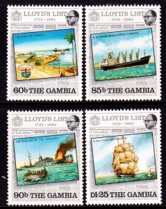 Gambia 1984 Lloyd's Visit Complete Mint MNH Set SC 519-522