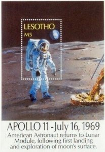 Lesotho 1989 - Apollo 11 Moon Landing - Souvenir Stamp Sheet - Scott #739 - MNH