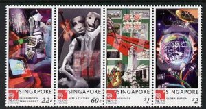 SINGAPORE - 2000 - New Millenium - Perf 4v Set - Mint Never Hinged