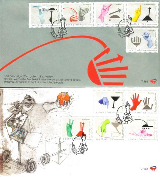 South Africa - 2010 Taxi Hand Signs FDC Set SG 1744a