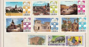 Liberia - small stamp collection-2 on double-side Album pages