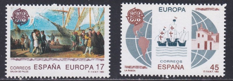 Spain # 2675-2676, Discovery of America 500th Anniversary, NH, 1/2 Cat