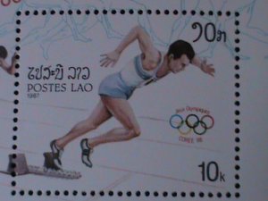 ​LAOS-1987-SC#773- OLYMPIC GAMES- SEOUL'88-MNH:S/S VF-LAST ONE HARD TO FIND