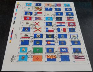 MALACK 1633 -1682 13c Flags, complete sheet, many ha..MORE.. w8551