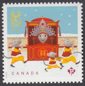 Canada - #3231ii -  Year Of The Rat, Die Cut From Quarterly Pack - MNH