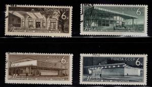 Russia Scott 3120-3123 CTO Used subway station stamp set similar cancels