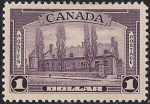 Canada #245 1 Dollar Chateau de Ramesay Stamp Unused OG LH VF