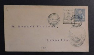 1892 Cover Asuncion Paraguay Local Use