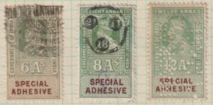 INDIA REVENUE STAMPS COLLECTION LOT F/VF SPECIAL ADHESIVE 6A 8A 12A GEORGE V