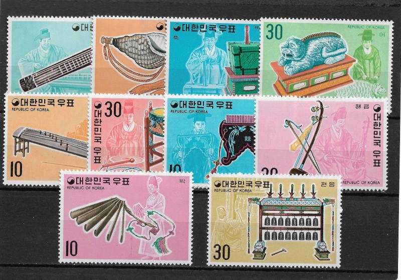 Korea Scott # 883-892 set VF mint never hinged** ,scv $18 ,see pic !