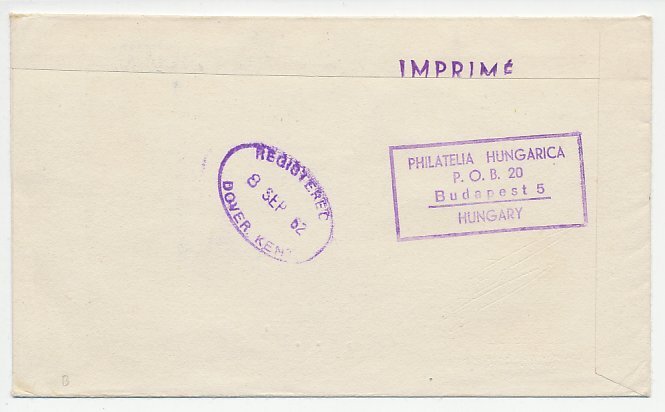 Registered cover / Postmark Rumania 1962 Spaceship - Wostok 3 / 4