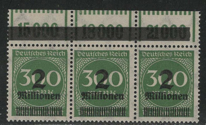 Germany Reich Scott # 270, mint nh, s/3, variation OPD + rotary print