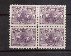 Newfoundland #65 VF Mint Block