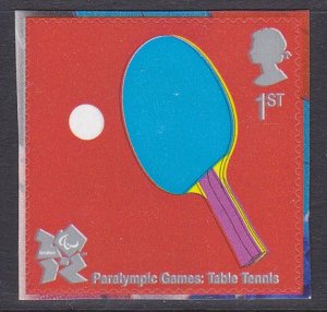 PM24 2010 Sg3108 Table Tennis 1st class stamp out of booklet - self adhesive