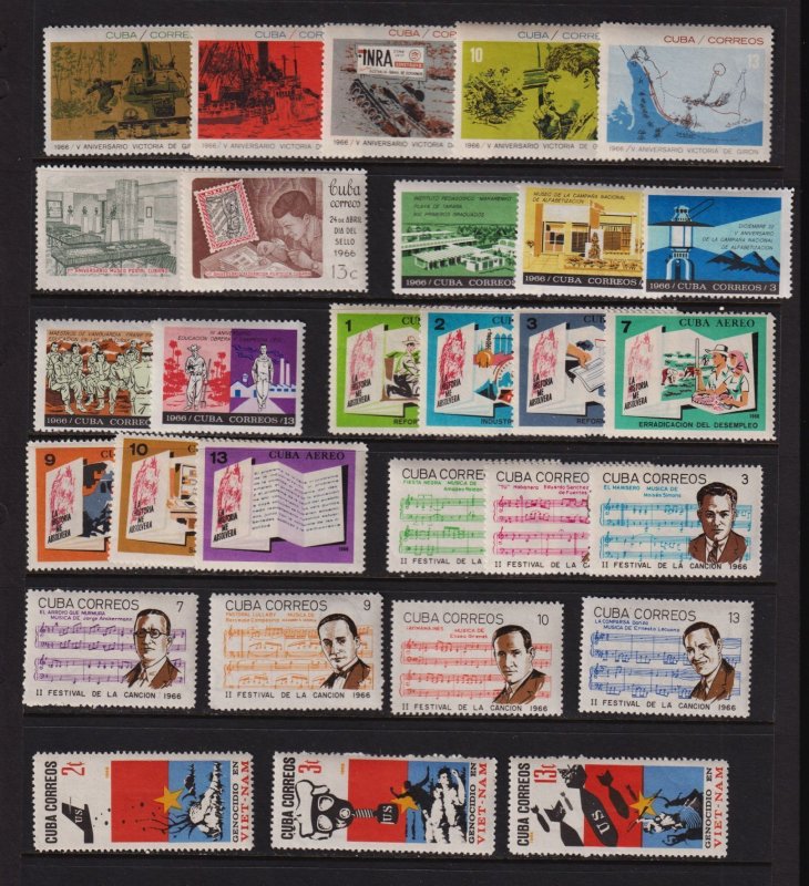 Cuba - 6 Mint, NH sets from 1966, cat. $ 32.95