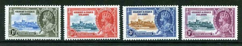 Gilbert and Ellice Islands SG36/39 1935 Silver Jubilee Set M/M