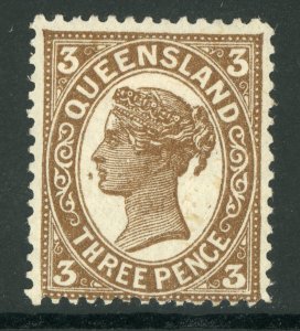 Queensland  1907 3p Grey Brown SG 243 Mint D421 ⭐⭐⭐⭐⭐⭐