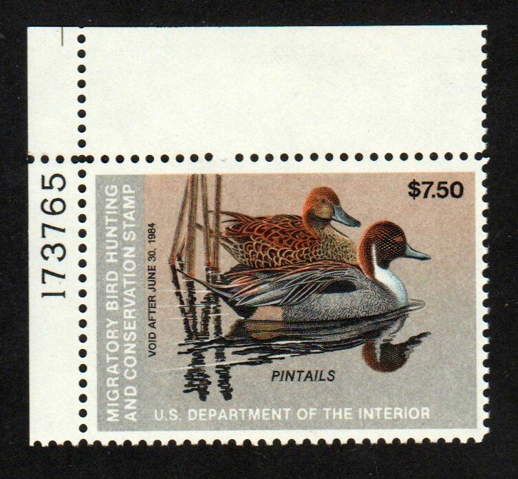 Sc RW50 MNH. 1983 $7.50 Pintails Duck Stamp VF/XF ⭐⭐⭐⭐⭐