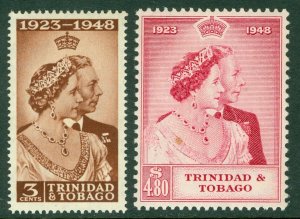 SG 259/60. 1948 Silver wedding set of Trinidad & Tobago. Fine lightly mounted...