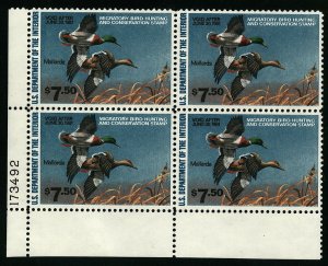 US RW47 Plate Block XF OG NH  SCV $75