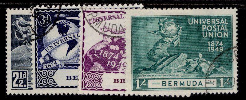 BERMUDA GVI SG130-133, anniversary of UPU set, FINE USED. 