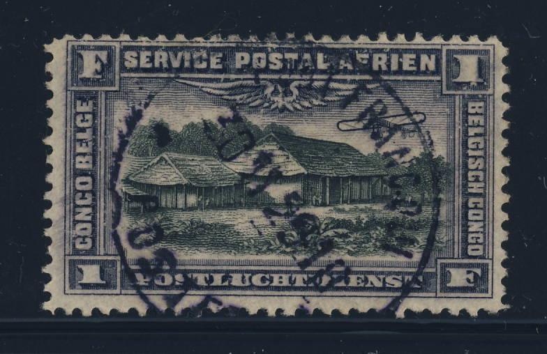 CONGO BELGE / BELGIAN CONGO - 1929 - PORT FRANCQUICAD NOIR (T.7A) sur COB PA2