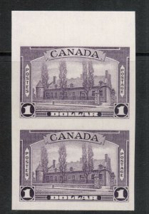 Canada #245a Extra Fine Never Hinged Imperf Pair - Only 75 Exist