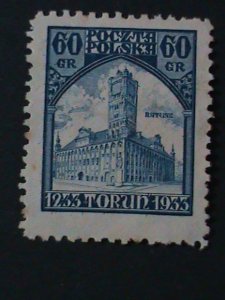 POLAND -1933 SC#275-700TH ANNIVERSARY OF TORUN CITY HALL-MNH VF 91 YEARS OLD