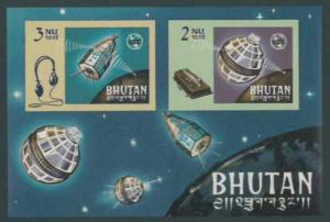 BHUTAN Sc#54-55; ITU Imperf. S/S; MNH