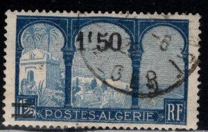 ALGERIA Scott 74 used top surcharged stamp, nice centering and cancelation