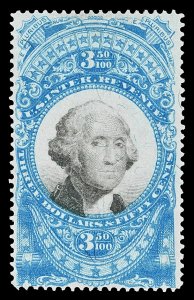 Scott R126 1871 $3.50 Second Issue Revenue Used Fine Cut Cancel Cat $250