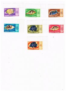 Mint never hinged set of Maldive Islands fish from 1967  Scott #214-220