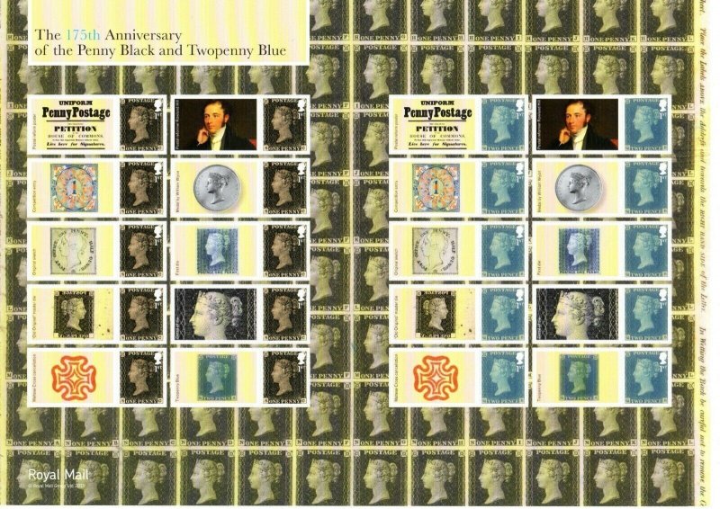 2015 175th Anniversary of the Penny Black Smiler Sheet LS94 Great Price Cat £65